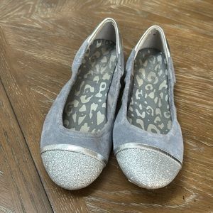 Sperry Gray and Silver Ballet Flats, 9M